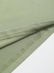 青少年男孩時鐘圖案短袖 T 卹 - 綠色 - 查看 6