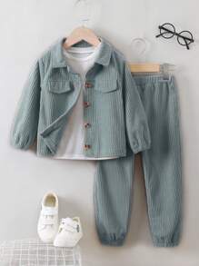 SHEIN Bộ Bé trai - Màu xanh lam - Xem 1