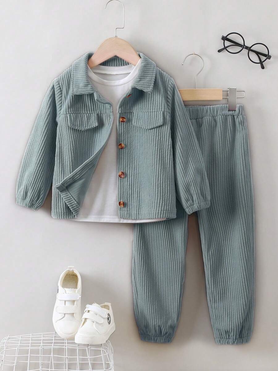 SHEIN Bộ Bé trai - Màu xanh lam - Xem 1