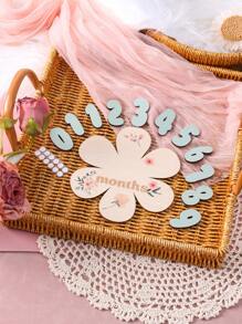 Newborn Baby Milestone Wooden Number Board Set, Perfect For Photo Props - Multicolor - View 3