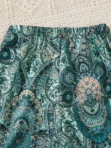 Holiday,Summer,TravelTween Girls Boho Style Peasants Printed Elastic Cuff Joggers