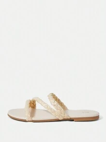 Styleloop Women's Flat Sandals - Yellow - View 3