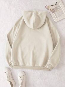 INAWLY Áo Hoodie in hình nhân vật và khẩu hiệu, thích hợp cho lễ tốt nghiệp, tựu trường, lễ tốt nghiệp, giáo viên, áo nỉ mùa thu cho mùa tựu trường. - Màu be - Xem 2