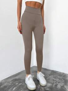 RueChic Women's Cropped Leggings - Camel - View 3