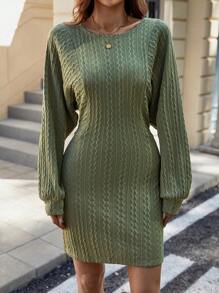 Chiquease Women's Casual Lantern Sleeve Dress - Redwood - View 6