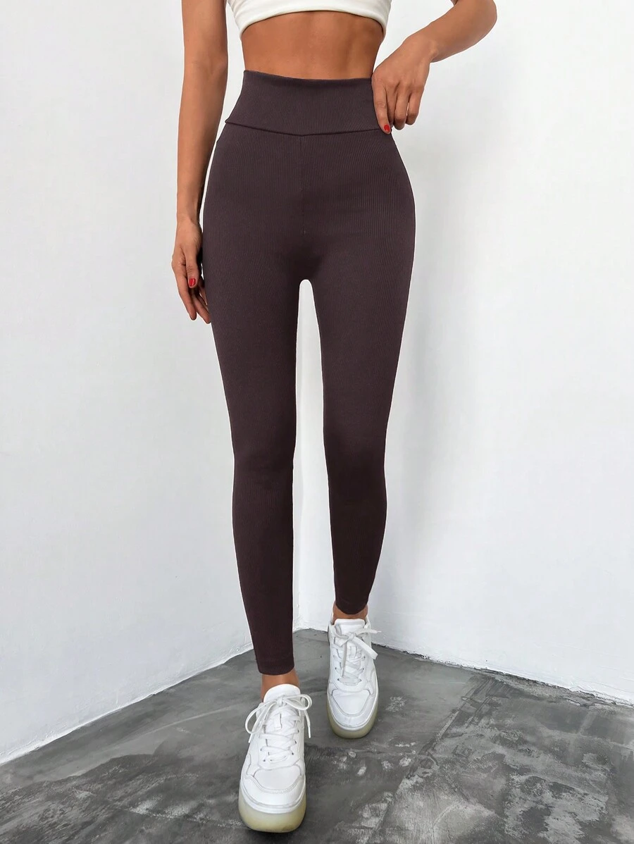 RueChic Mallas Cortas Para Mujer - Marrón Chocolate - Ver 1