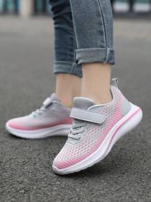 Teenagers' Thick Soled Lightweight Breathable Color Block Sports Shoes - Multicolor - View 8