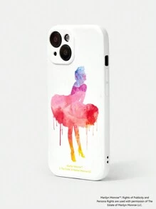 Marilyn Monroe X SHEIN 時尚手機殼,印有角色圖案 - 白色 - 查看 3