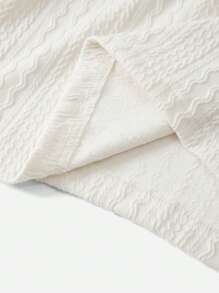 Loomaby 孕妇纯色系带前身紧身连衣裙，长袖，适合婴儿洗礼 - 白色 - 查看 8