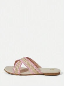 Styleloop Women's Flat Heel Summer Slippers - Pink - View 3