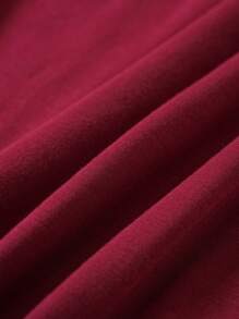 SHEIN LUNE 女款金色印花農曆新年鬆身短袖圓領T恤 - 紅木色 - 查看 3