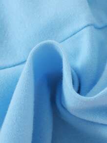 SHEIN Leap Crew 男嬰拼色 Polo 短袖上衣配鬆緊腰短褲套裝