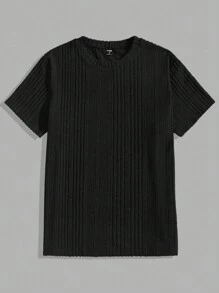 Manfinity Homme 男士羅紋針織休閒短袖t卹 - 彩色 - 查看 6