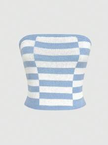 Flirla Vrouwen Gestreept brei Bandeau-topje
