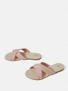 Styleloop Women's Flat Heel Summer Slippers - Pink - View 4