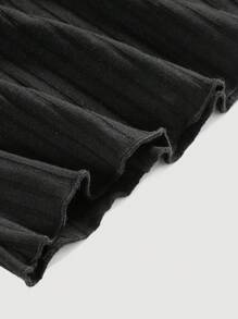 SHEIN MOD 女款天鵝頸鈴袖t恤