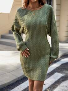 Chiquease Women's Casual Lantern Sleeve Dress - Redwood - View 4