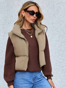 EURMUSE 女士背心襯墊夾克