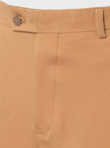 RueChic Men'S Solid Single-Breasted Suit Set - Camel - View 8