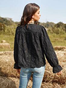 Aveloria 女士長袖刺繡襯衫