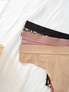 女士7入組無縫美麗蕾絲網鱷紋t-back - 彩色 - 查看 4