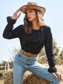 Aveloria 女士長袖刺繡襯衫