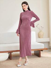 Modelyn Vestido Con Volantes Para Mujer - Rojo violeta - Ver 3