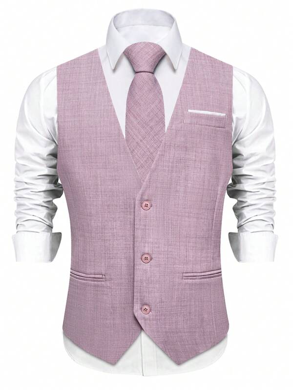 Gilet Abbottonato Da Uomo 1 Pezzo