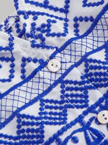 GENKIRA Women's Embroidered Jacket - Blue - View 4