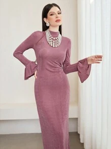 Modelyn Vestido Con Volantes Para Mujer - Rojo violeta - Ver 5