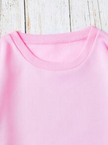 INAWLY 素色加絨內裏運動衫 - 粉色 - 查看 4