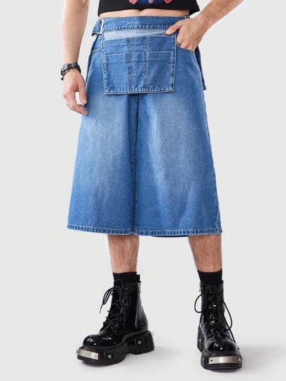 Street Life Jeans Pour Homme À Jambe Large En Denim