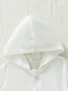 Áo hoodie nhẹ có in hình tình yêu và khẩu hiệu cho bé gái - trắng - Xem 6