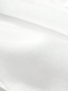 SHEIN EZwear 大尺碼皇冠和標語印花圓領運動衫 - 白色 - 查看 6