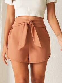 Pantalones Cortos De Mujer - Beis - Ver 2