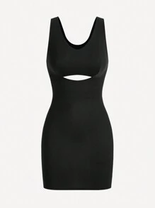 SHEIN Shape Vestido Moldeador Sin Mangas Con Diseño De Hollow Out Para Mujeres