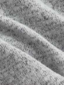 SHEIN MOD Women's Asymmetrical Collar Drawstring Contrast Color T-Shirt