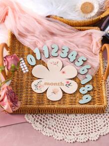 Newborn Baby Milestone Wooden Number Board Set, Perfect For Photo Props - Multicolor - View 4