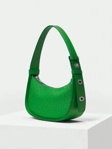 MOTF PREMIUM WOMEN'S GREEN SIMPLE & VERSATILE SHOULDER BAG - Green - View 3