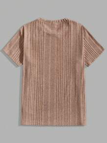 Manfinity Homme 男士羅紋針織休閒短袖t卹 - 彩色 - 查看 8