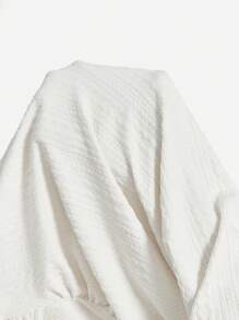 Loomaby 孕妇纯色系带前身紧身连衣裙，长袖，适合婴儿洗礼 - 白色 - 查看 10