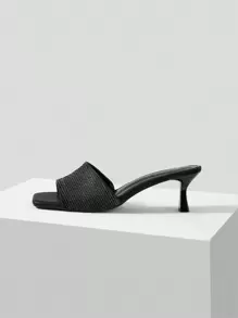 MOTF PREMIUM 極簡主義款女士高跟涼鞋 - 黑色 - 查看 1