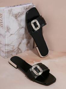 SHUZIA 女士平底涼鞋 - 黑色 - 查看 1