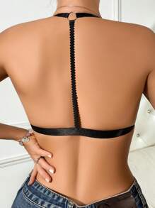 Women's Round Ring Linked Halter Bra