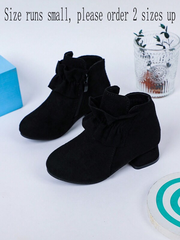Fashionable And Comfortable Outdoor Boots For Children, Black (Girls)