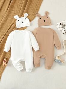 SHEIN Infant Boys' Cartoon Printed Home Wear - White - View 2