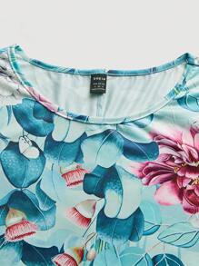 SHEIN Clasi 女士花卉印花長袖連衣裙 - 彩色 - 查看 5