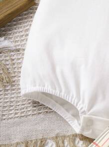 嬰兒男寶寶格紋紳士風優雅套裝 - 棕色 - 查看 8