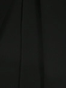 SHEIN 女雙排扣束帶羊毛大衣 - 黑色 - 查看 7