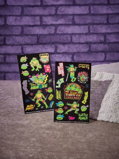 TEENAGE MUTANT NINJA TURTLES | SHEIN 2st/set Tecknad Film Klotter Klistermärken